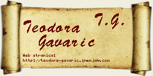 Teodora Gavarić vizit kartica